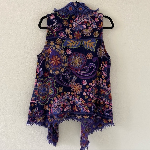 SoftSurroundings Wool  embroidered Vest - Picture 10 of 10